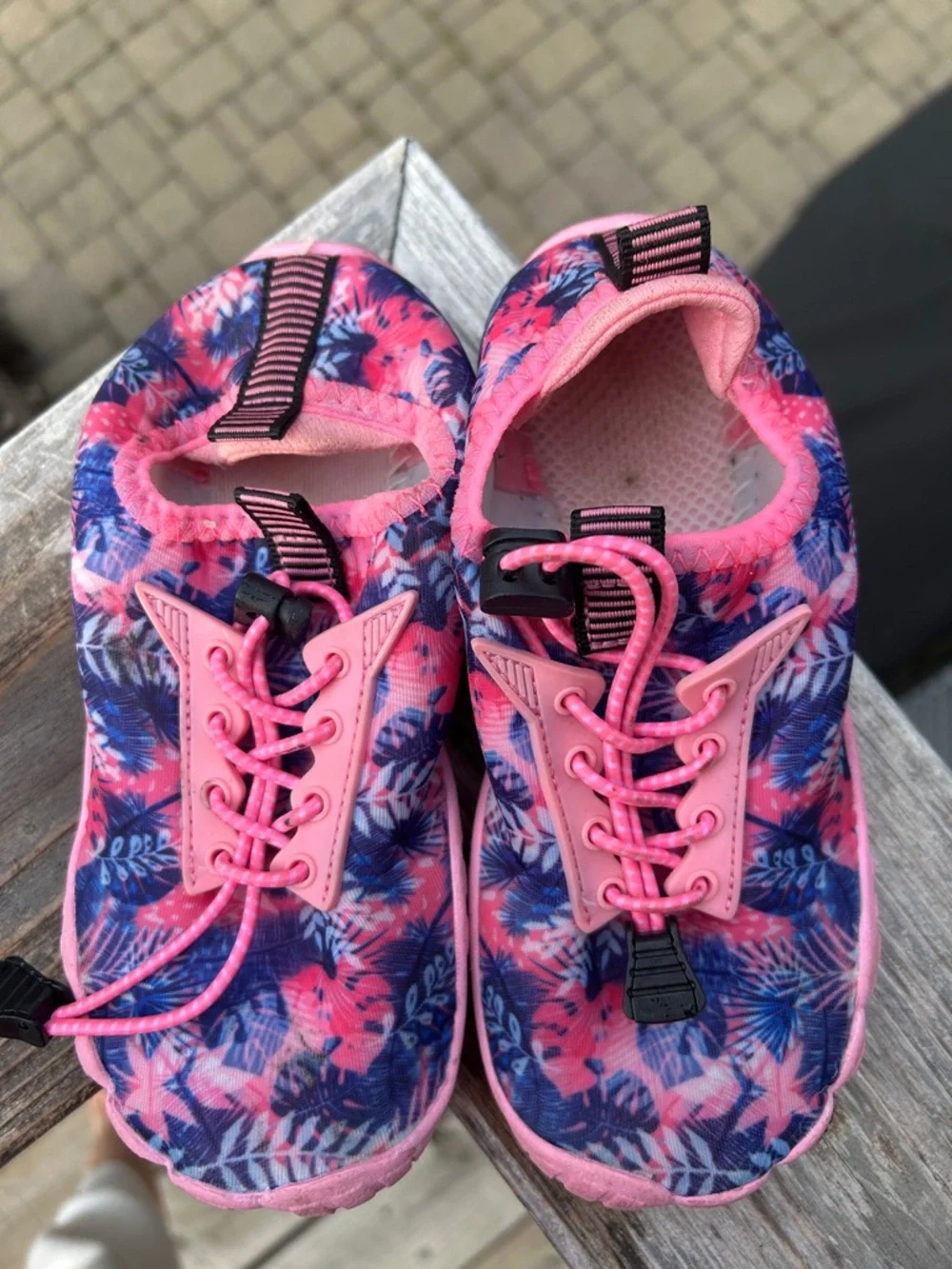 Crova Pink and Navy Floral Slip-On Water/Hiking